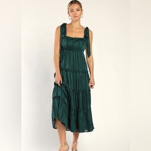 Lulus Emerald Green Midi Dress